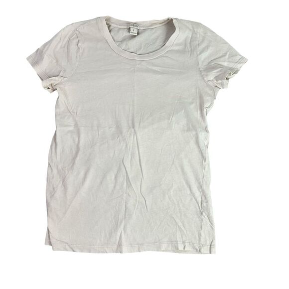 J. Crew Cream Small Short Sleeve Crew Neck Tee - Picture 6 of 7